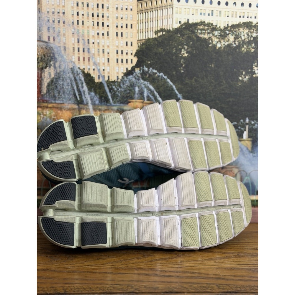 On Cloud Cloudflow Blue Grn Run Sneaker Walking Shoe Swiss Lightweight Mens 11.5 - Picture 6 of 7